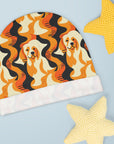 Golden Woof Abstract Glamour Baby Beanie