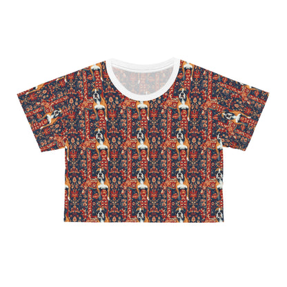 Boxer Blossom Tapestry Delight Crop Tee