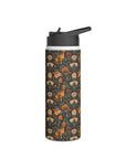 Dazzling Dachsund Blossoms & Foliage Stainless Steel Water Bottle