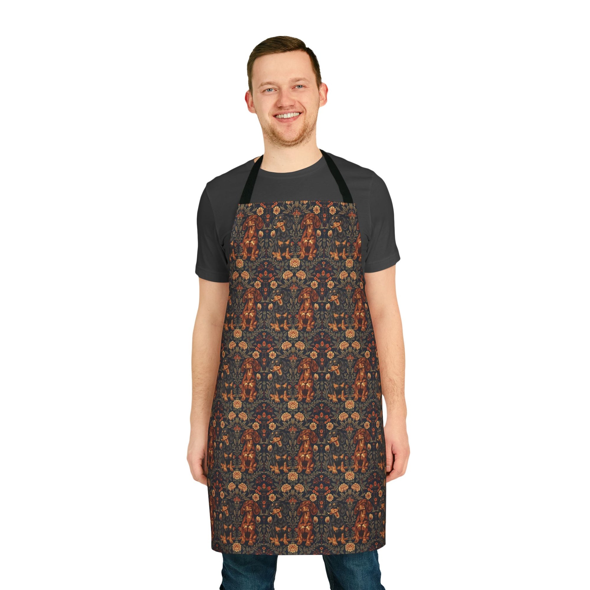 Dapper Dachshund Embroidery Elegance Apron