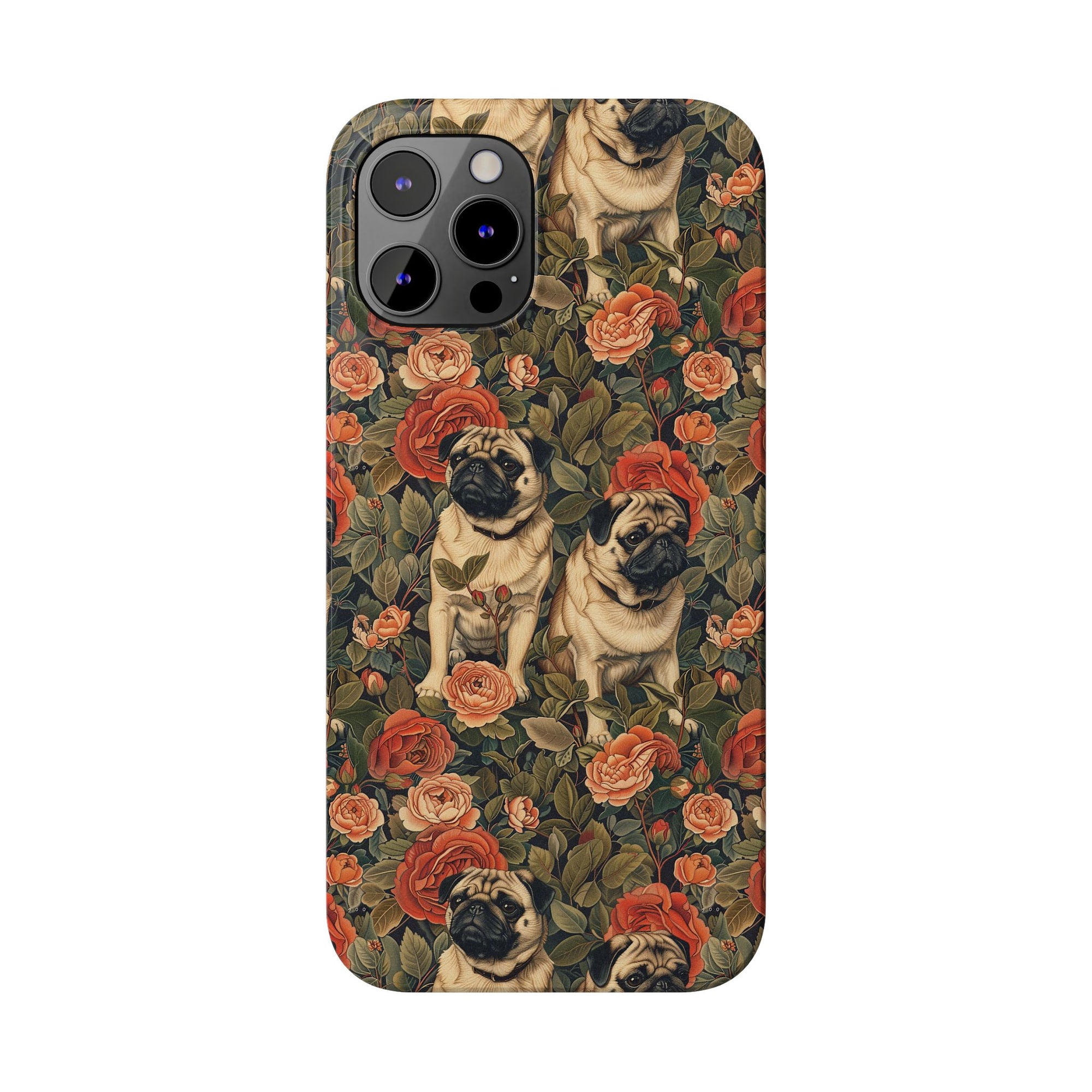 Blooming Pug Paradise Slim Phone Cases