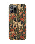 Blooming Pug Paradise Slim Phone Cases