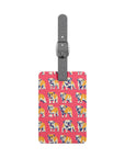 Bubblegum Glamour Bulldog Bouquet Luggage Tag