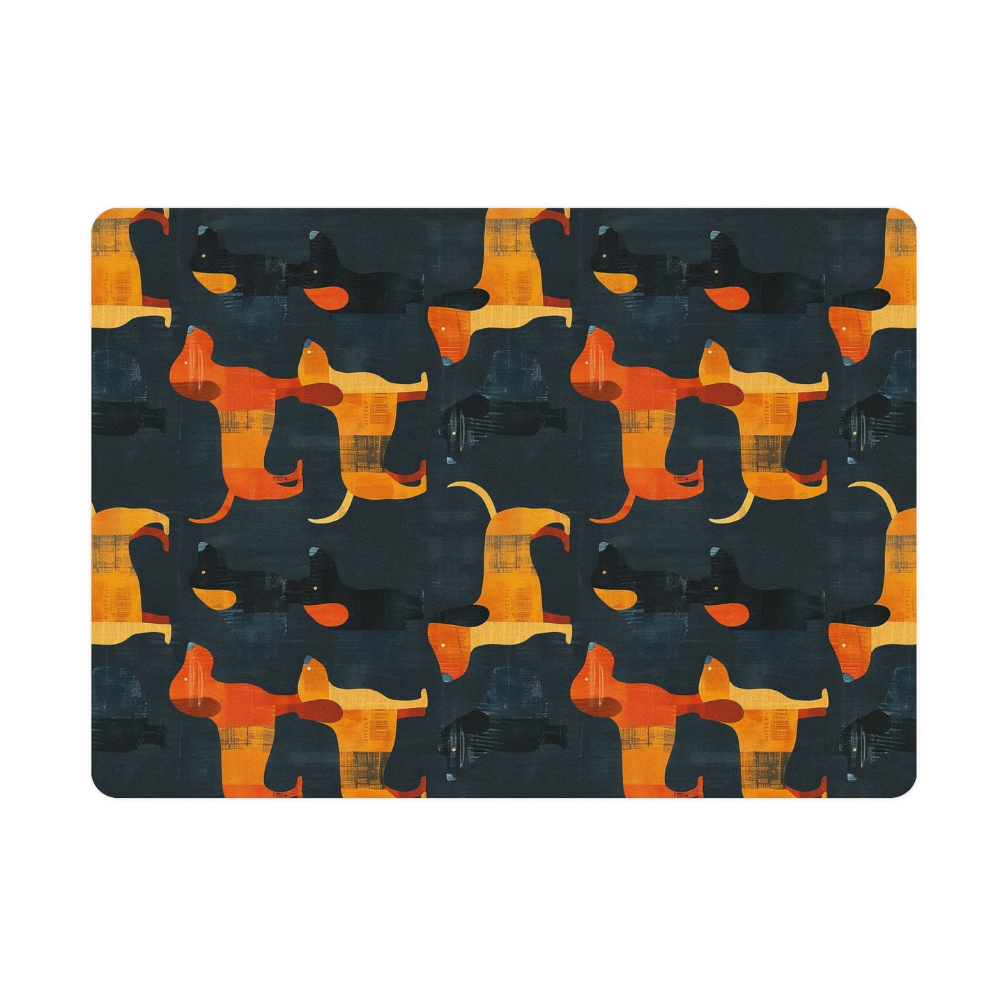 Dapper Dachshund Noir Glow Postcards