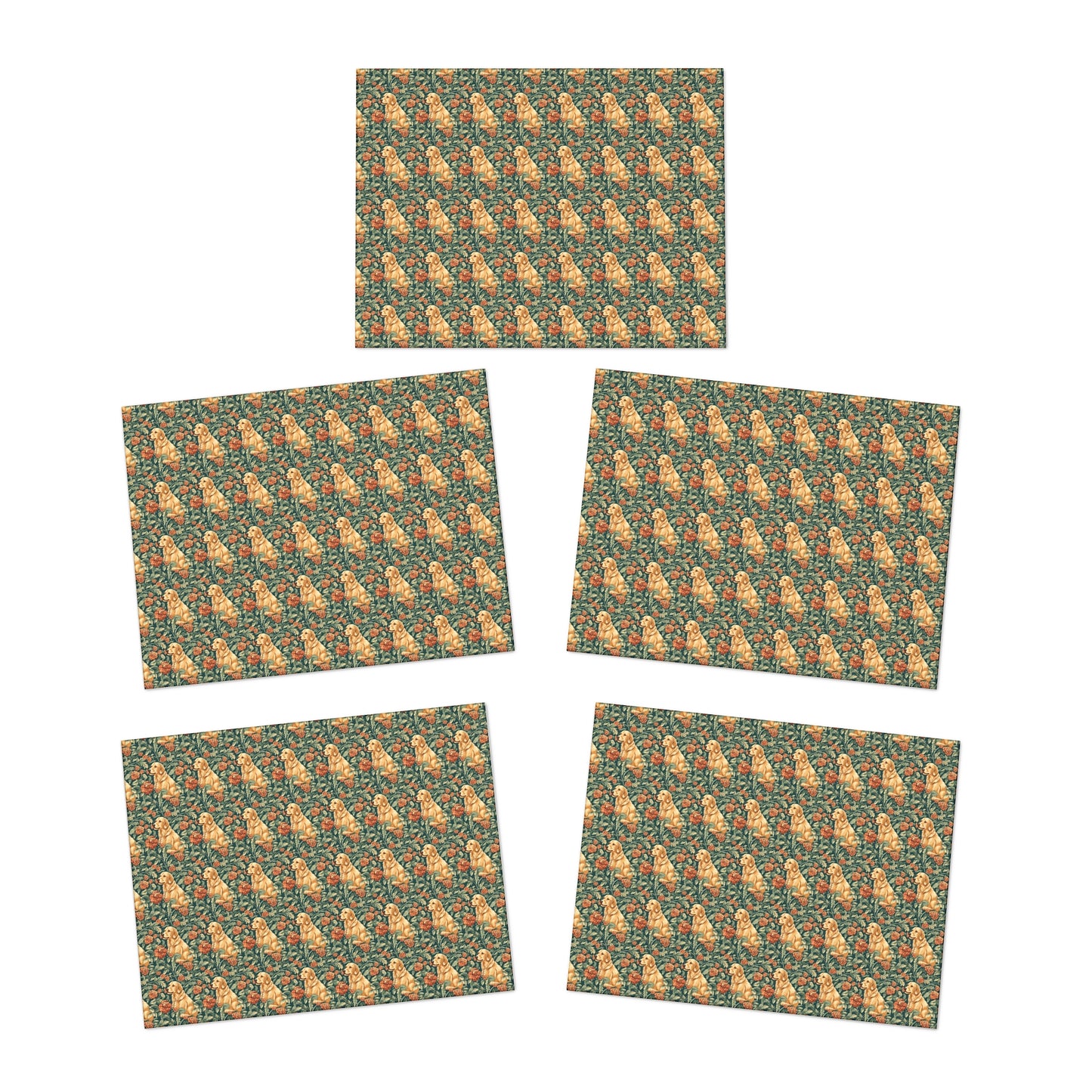 Blooming Goldie Glam Greeting Cards (5-Pack)