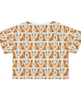 Golden Glamour Paws - Luxe Licks for Regal Retrievers Crop Tee