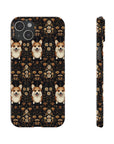 Nighttime Corgi Glow Stride Slim Phone Cases