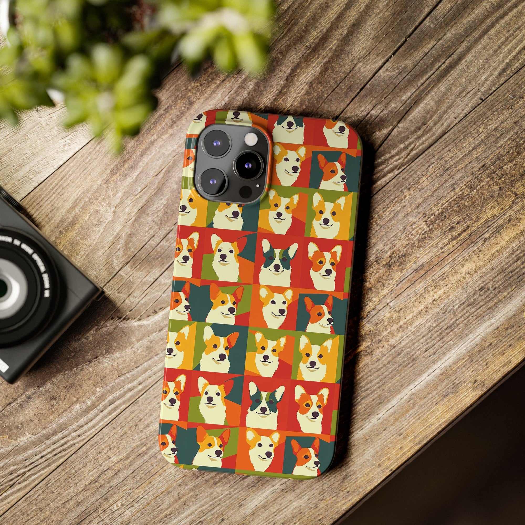 Corgi Chic Popart Pup Slim Phone Cases