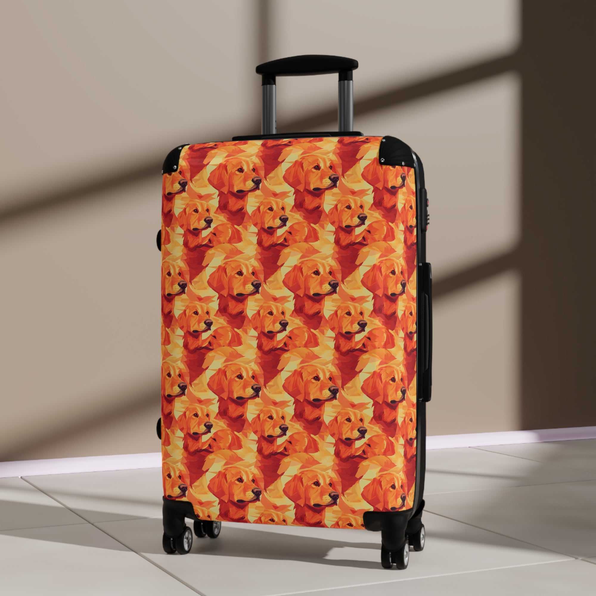 Golden Glamour Paws Suitcase