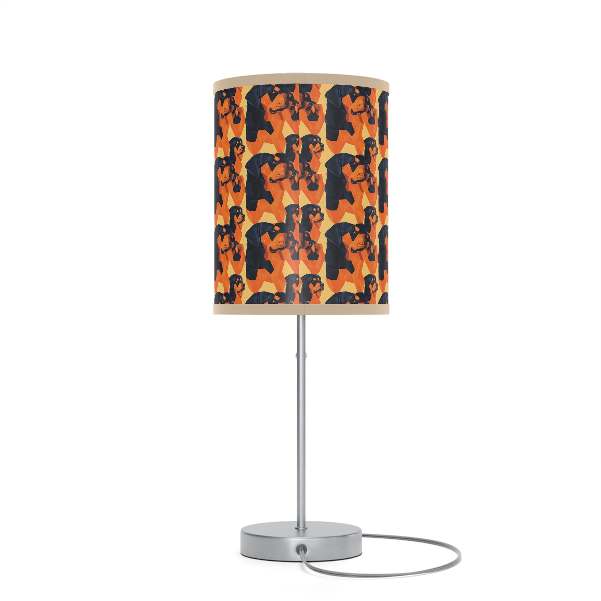 Rottweiler Chic Pawsitivity Lamp on a Stand