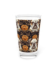 Bloomingly Bulldogistic Bouquet Pint Glass