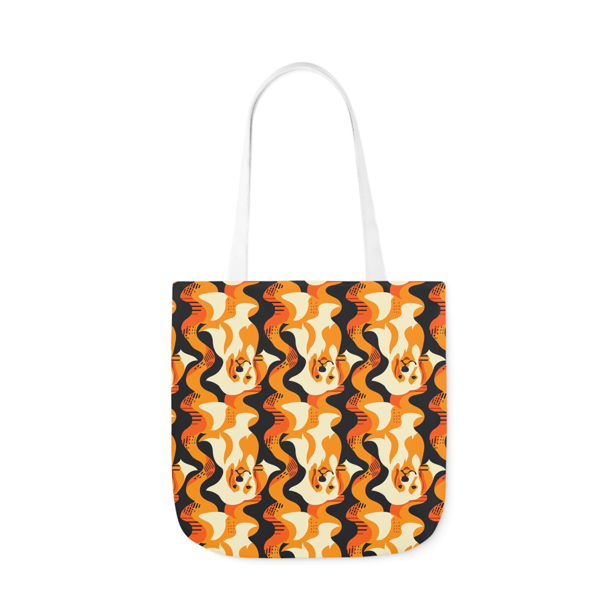 Golden Woof Abstract Glamour Canvas Tote Bag