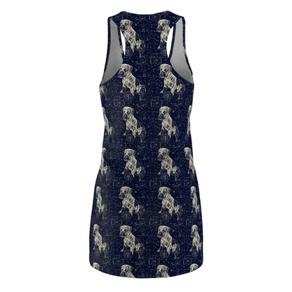 Celestial Boxer Bliss Women's Racerback Dress