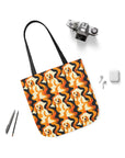 Golden Woof Abstract Glamour Canvas Tote Bag