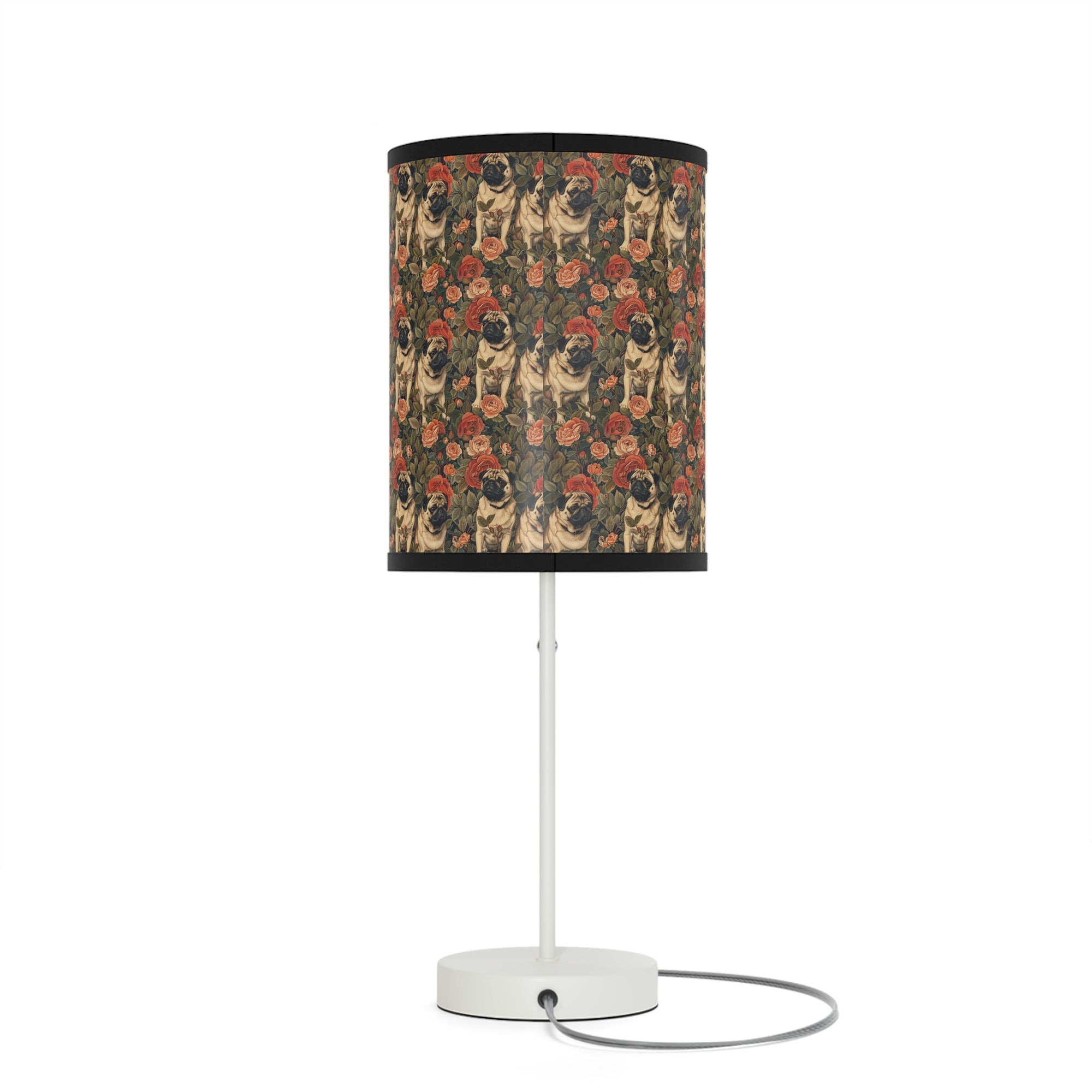 Blooming Pug Paradise Lamp on a Stand