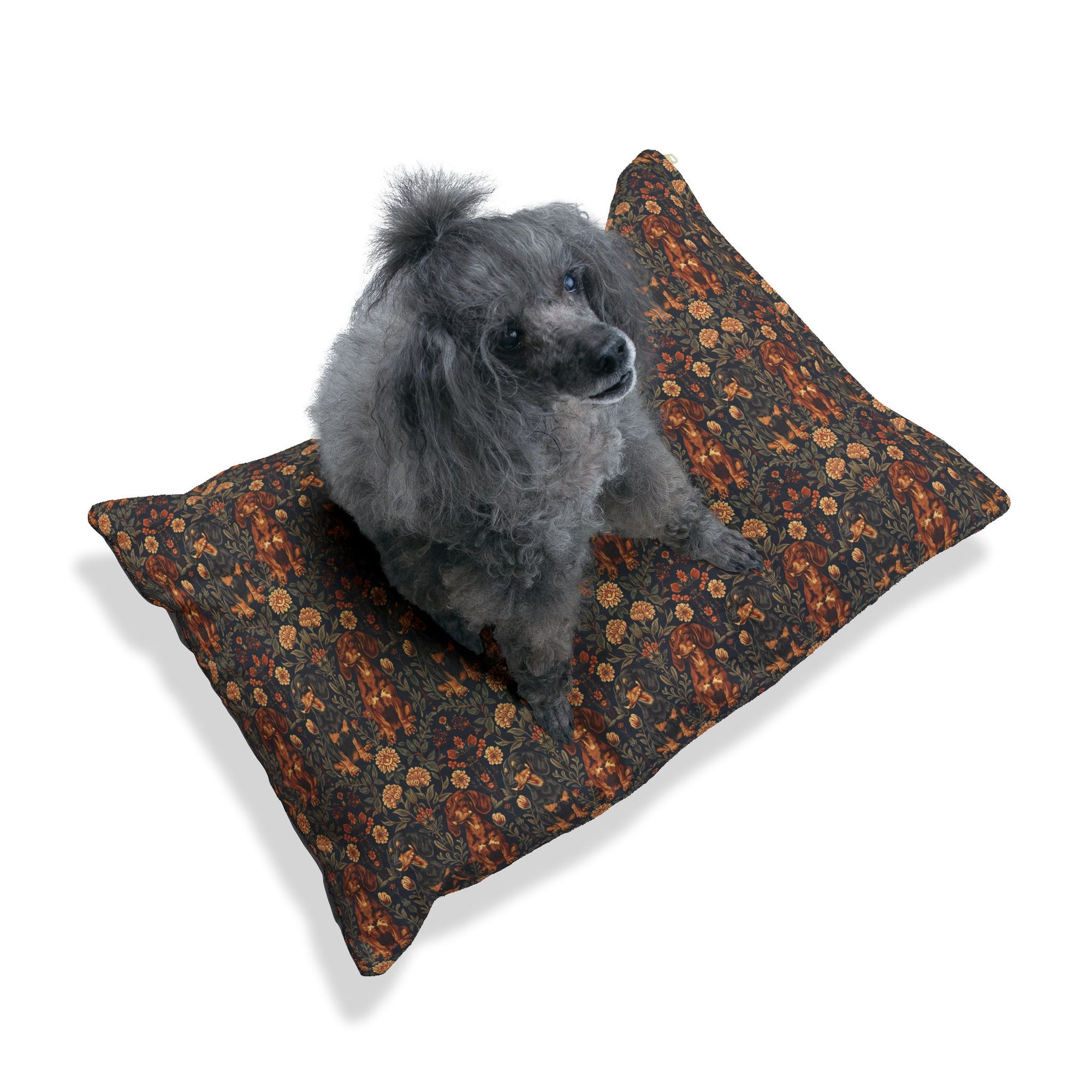 Dapper Dachshund Embroidery Elegance Pet Bed