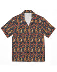 Floral Pawsome Dachsund Delight Men's Hawaiian Camp Shirt