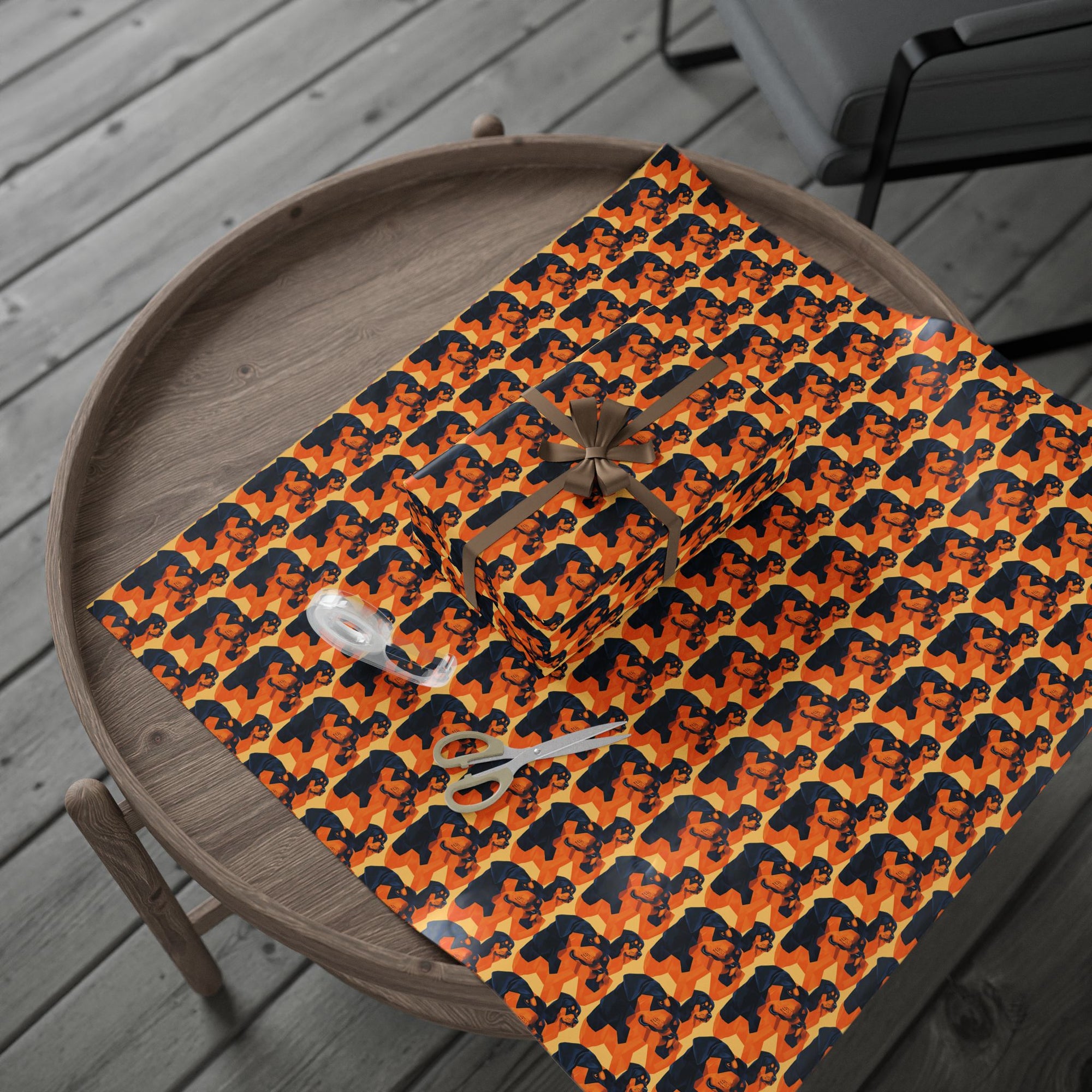 Rottweiler Chic Pawsitivity Wrapping Paper