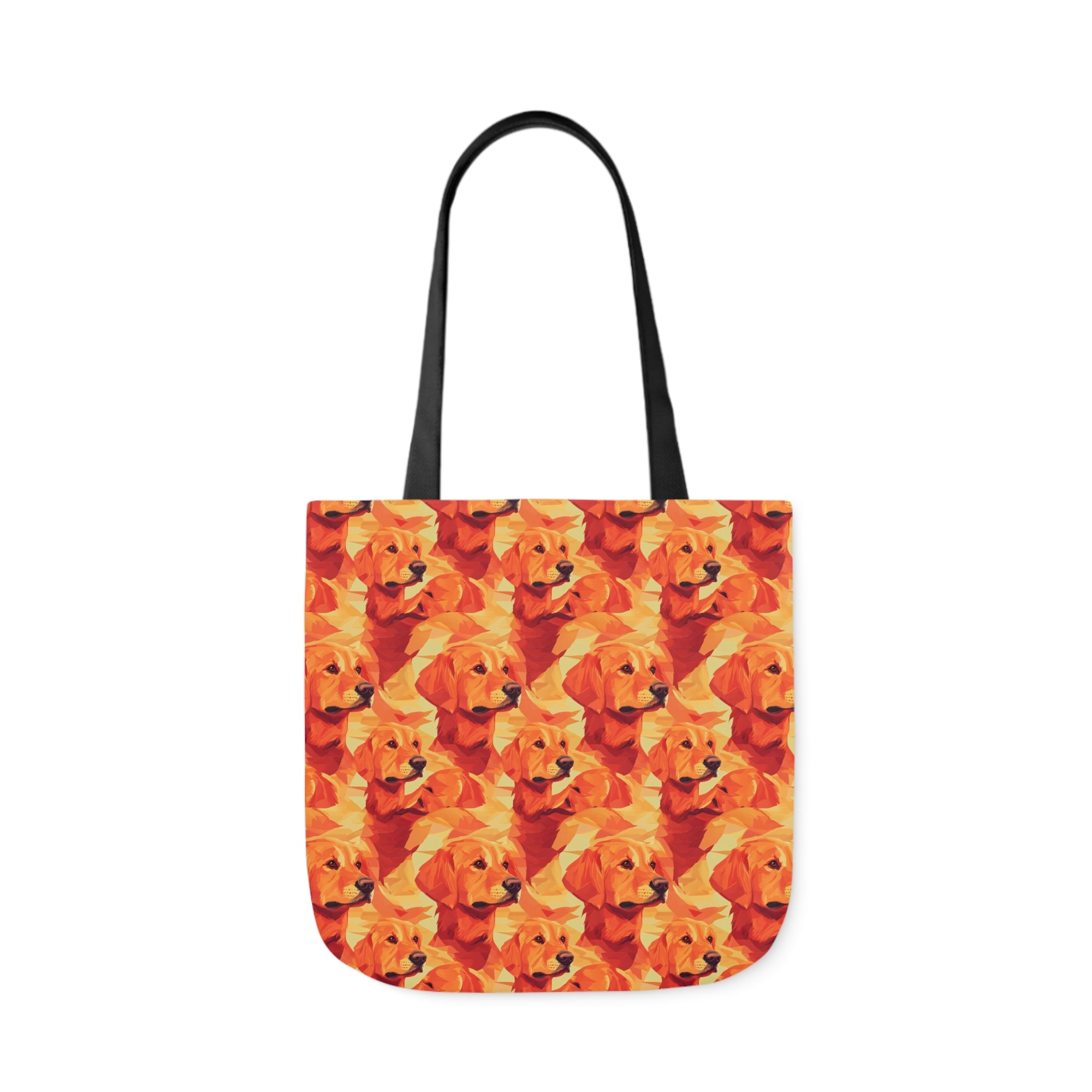 Golden Glamour Paws Canvas Tote Bag