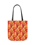 Golden Glamour Paws Canvas Tote Bag