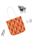 Golden Glamour Paws Canvas Tote Bag