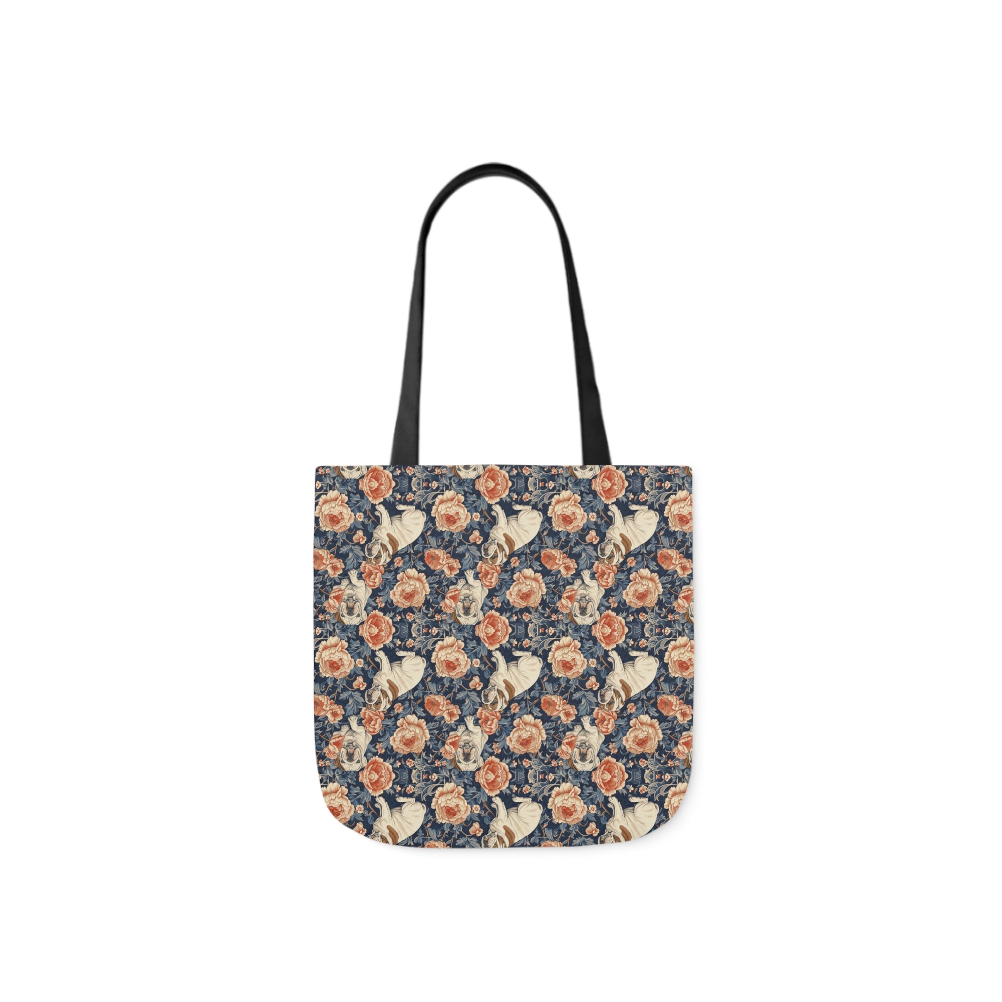 Blooming Bulldog Beauty Canvas Tote Bag