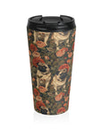 Blooming Pug Paradise Stainless Steel Travel Mug