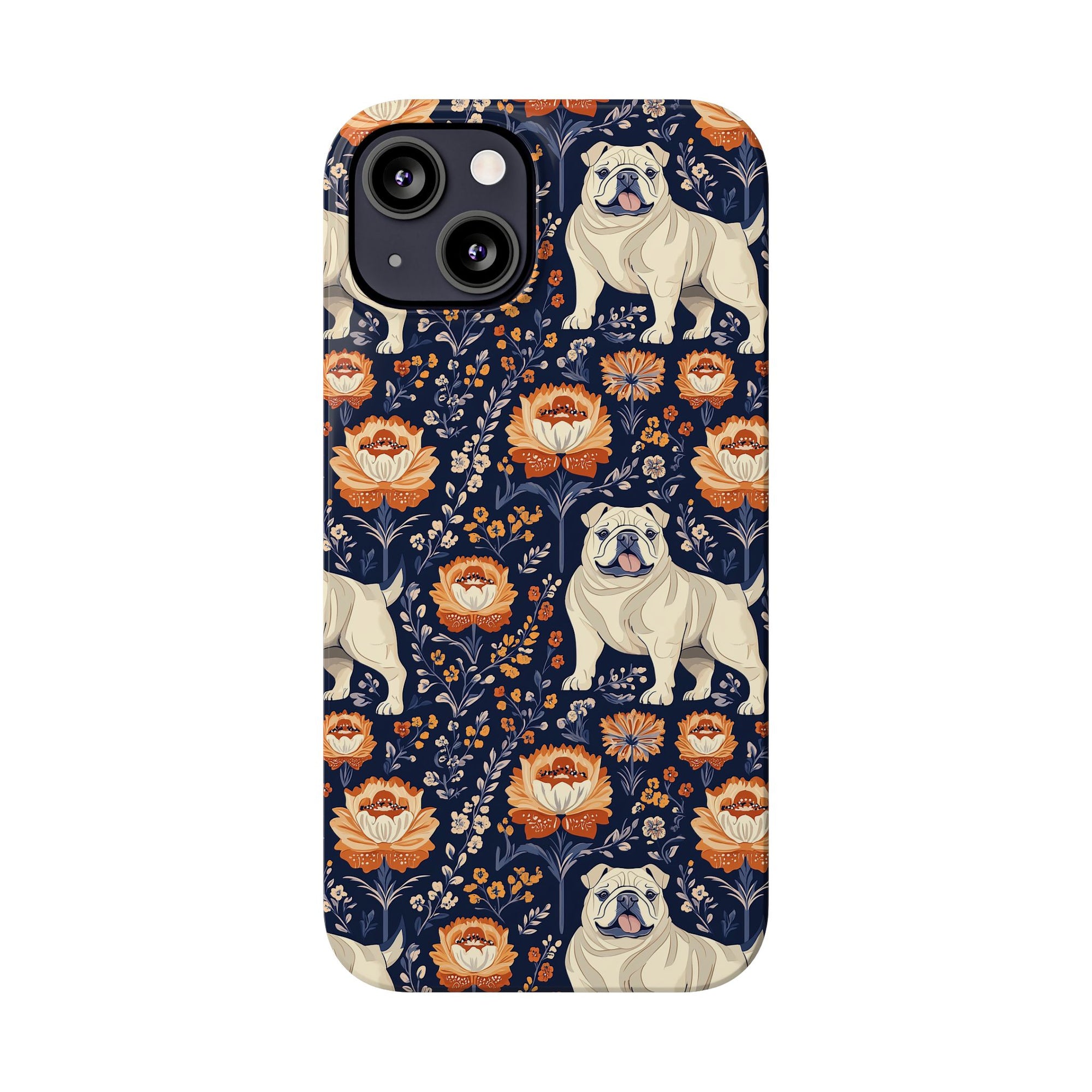 Bulldog Blossom Bonanza Slim Phone Cases