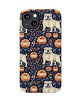 Bulldog Blossom Bonanza Slim Phone Cases