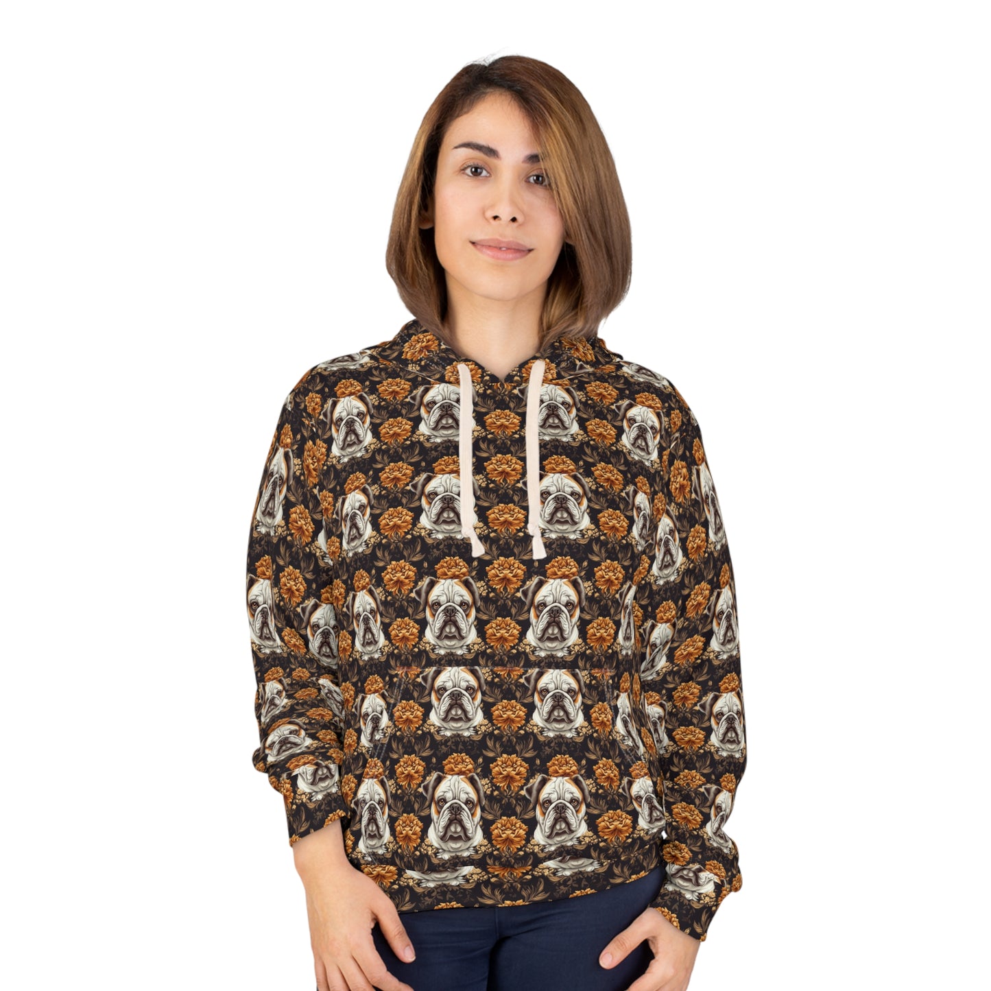 Bloomingly Bulldogistic Bouquet Unisex Pullover Hoodie