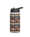 Pawsome Rottweiler Royalty Plaid Stainless Steel Water Bottle