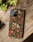 Blooming Pug Paradise Slim Phone Cases