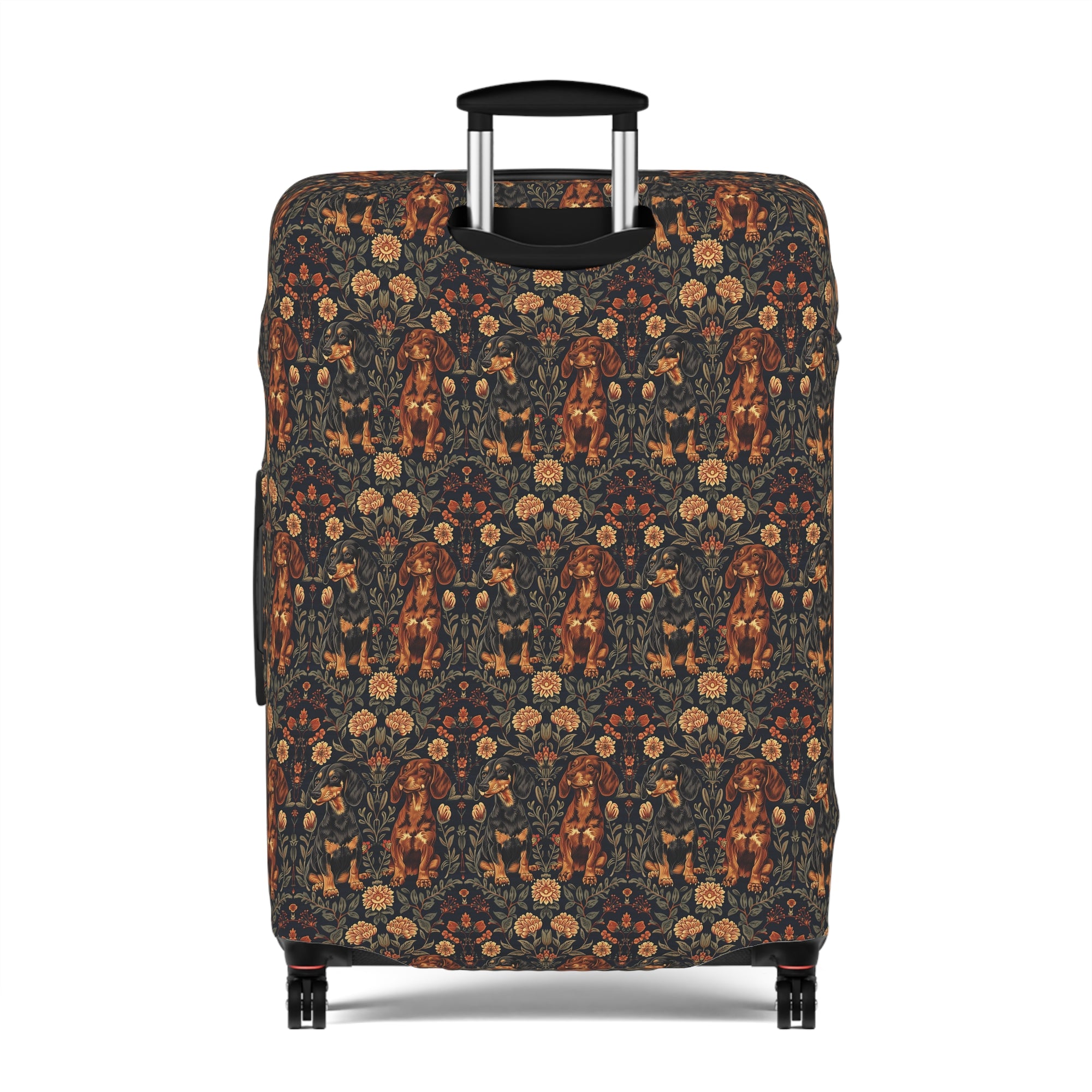 Dapper Dachshund Embroidery Elegance Luggage Cover