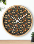 Dazzling Dachsund Blossoms & Foliage Wall Clock