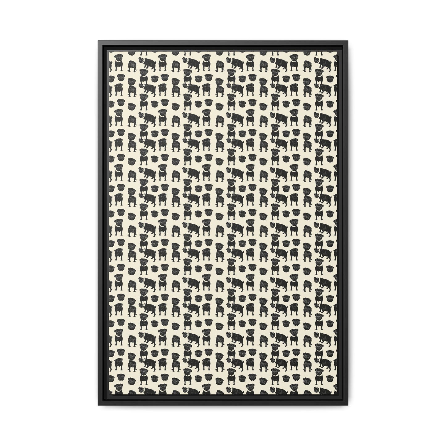 Puggie Pout Perfection Matte Canvas, Framed