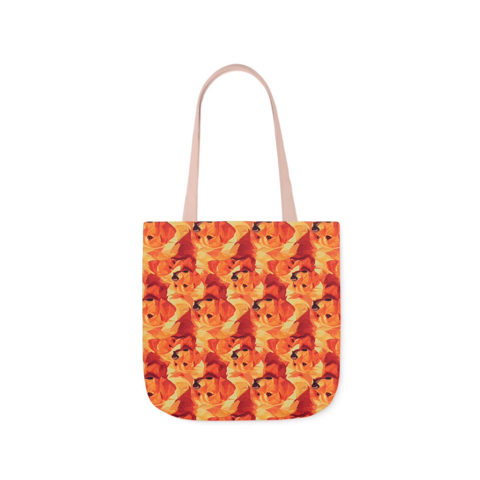 Golden Glamour Paws Canvas Tote Bag