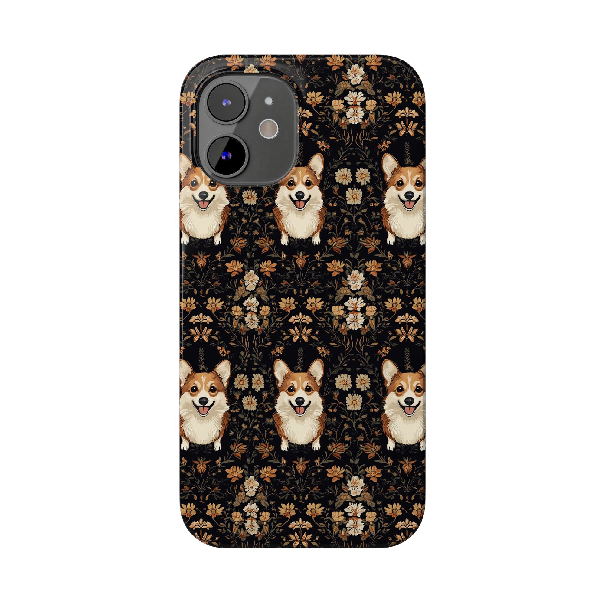 Nighttime Corgi Glow Stride Slim Phone Cases