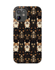 Nighttime Corgi Glow Stride Slim Phone Cases