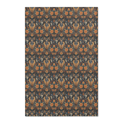 German Shepherd Grandeur - William Morris Inspired Area Rug