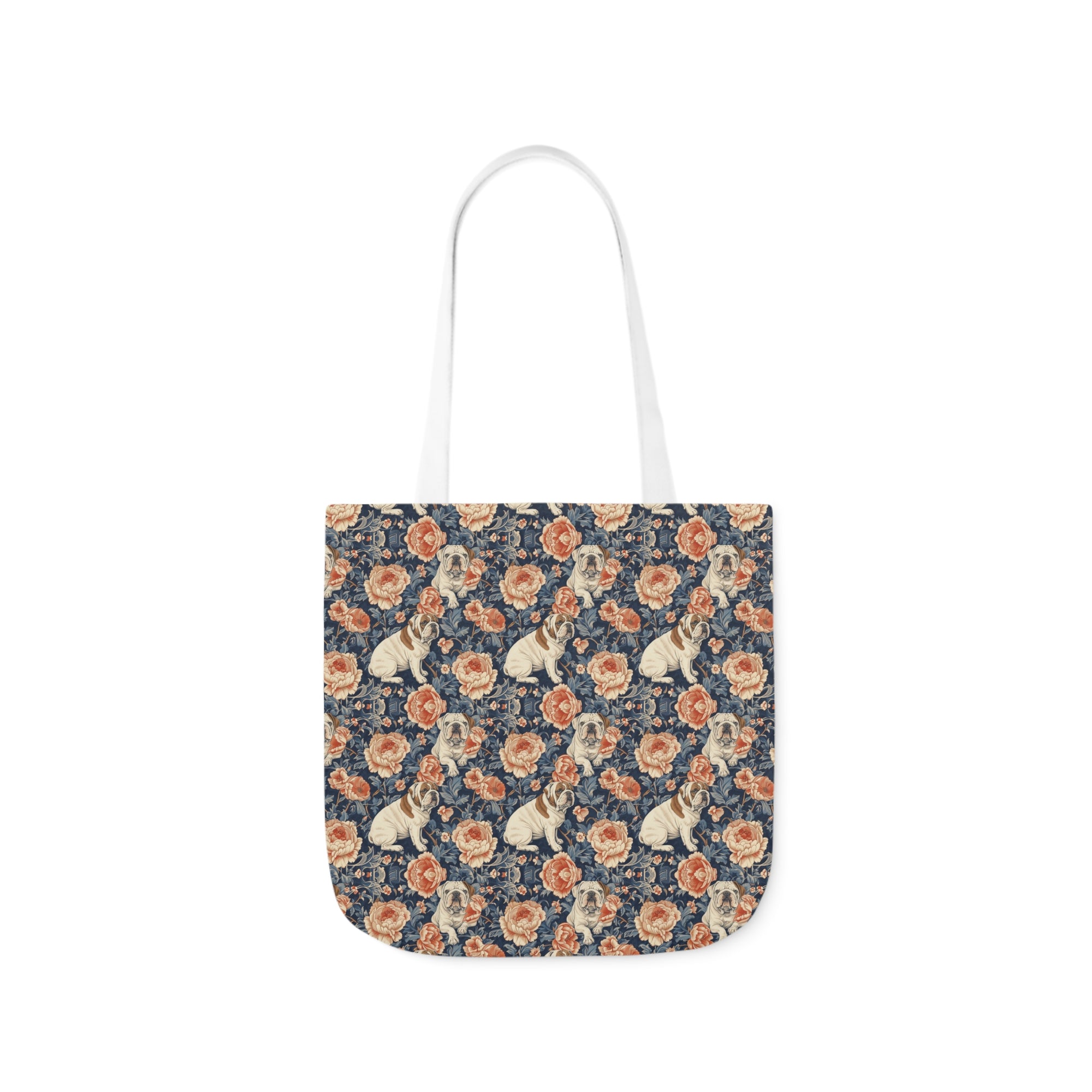 Blooming Bulldog Beauty Canvas Tote Bag