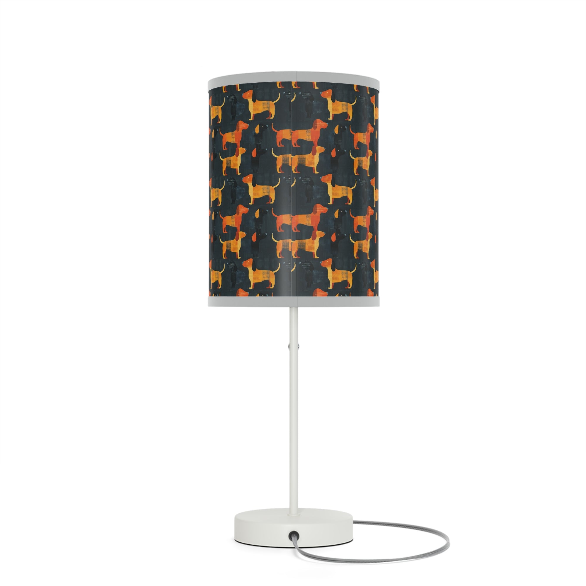 Dapper Dachshund Noir Glow Lamp on a Stand