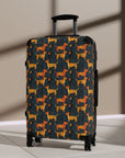 Dapper Dachshund Noir Glow Suitcase