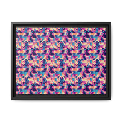 Dazzling Bulldog Chic Matte Canvas, Framed