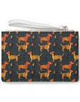 Dapper Dachshund Noir Glow Clutch Bag