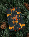 Dapper Dachshund Noir Glow Gift Wrap Papers