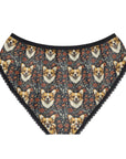 Floofy Corgi Blossom Blast Women's Briefs