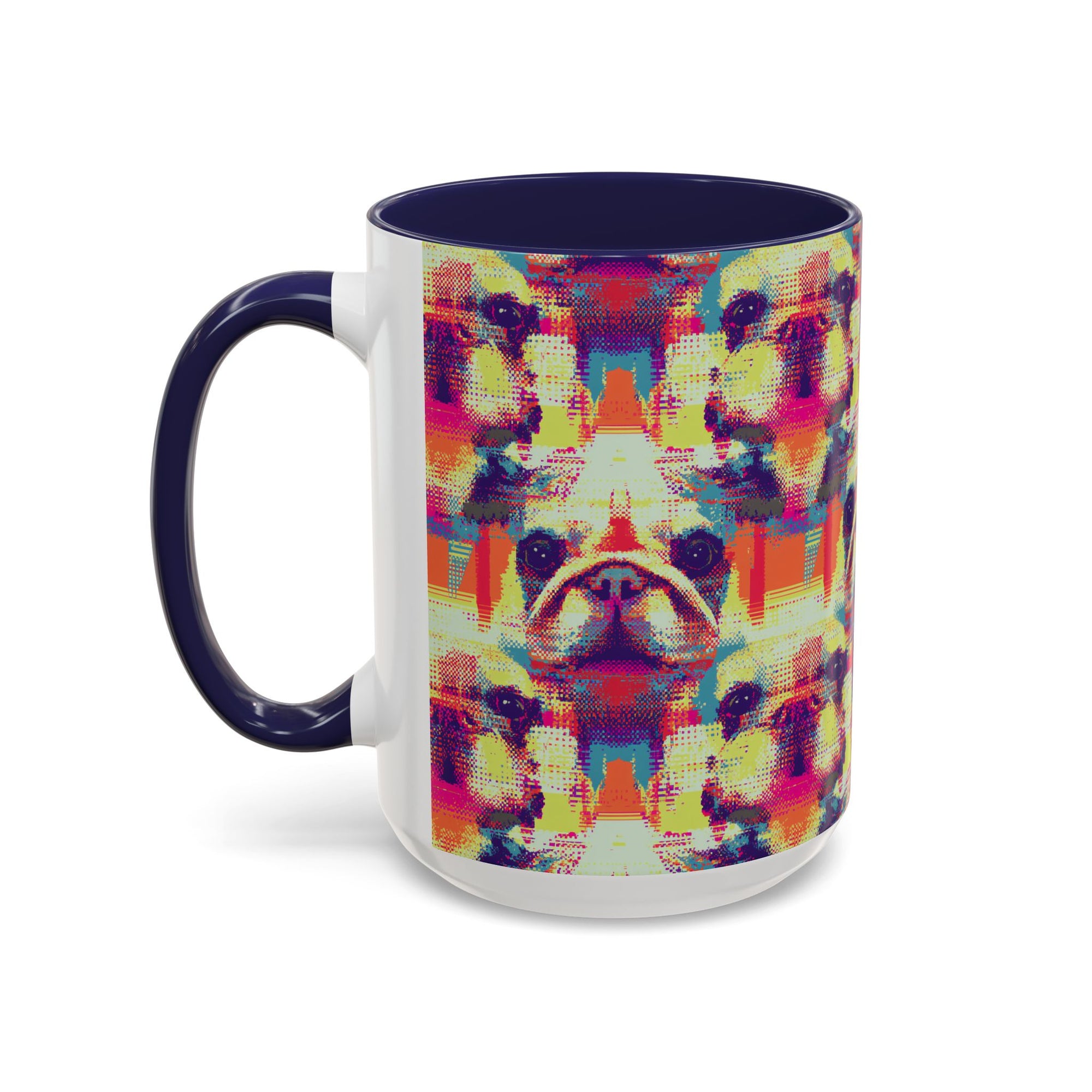 Glitchy Bulldog Blitz Accent Coffee Mug