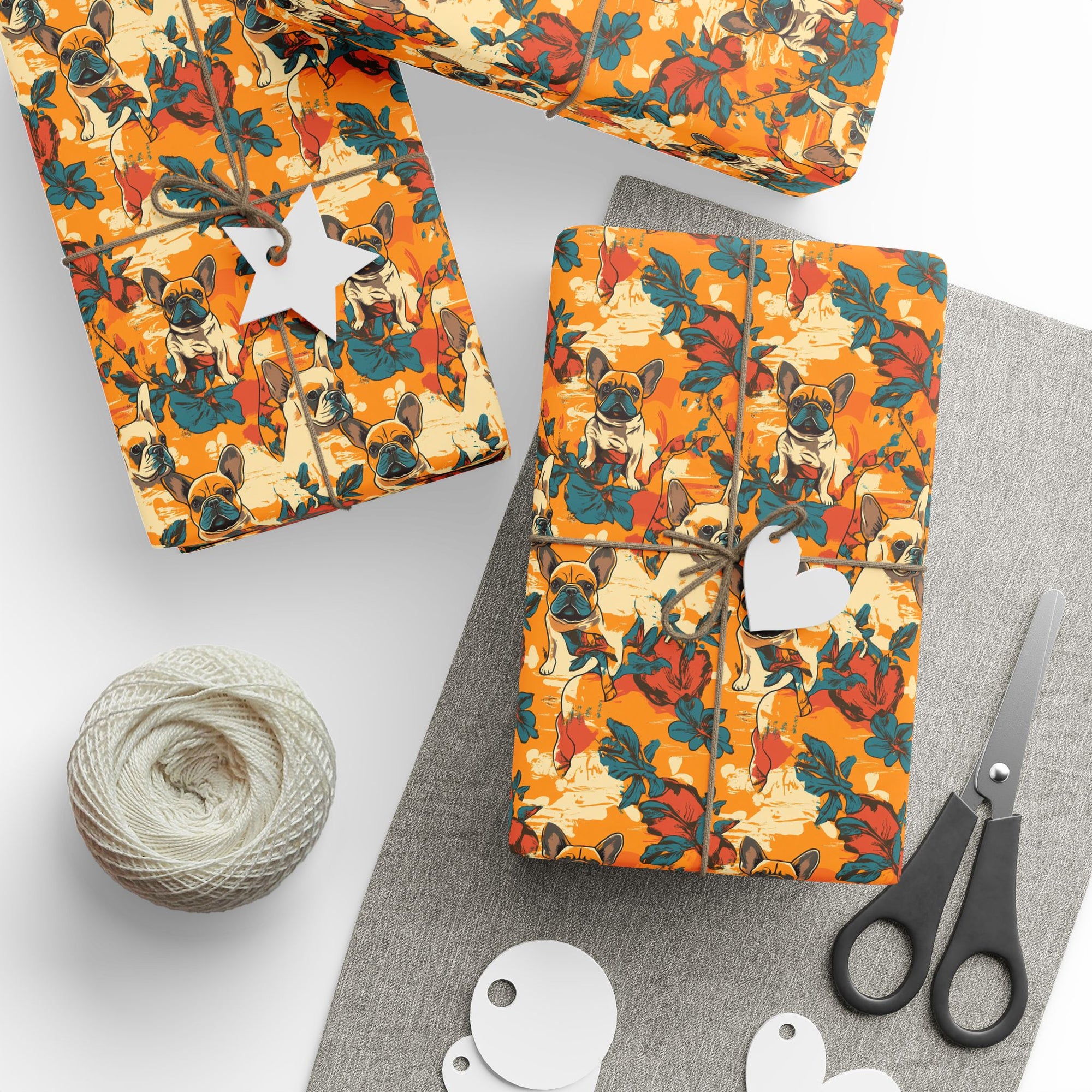 Frenchie Glow-Up Galore Wrapping Paper