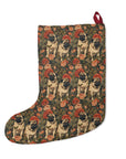 Blooming Pug Paradise Christmas Stockings