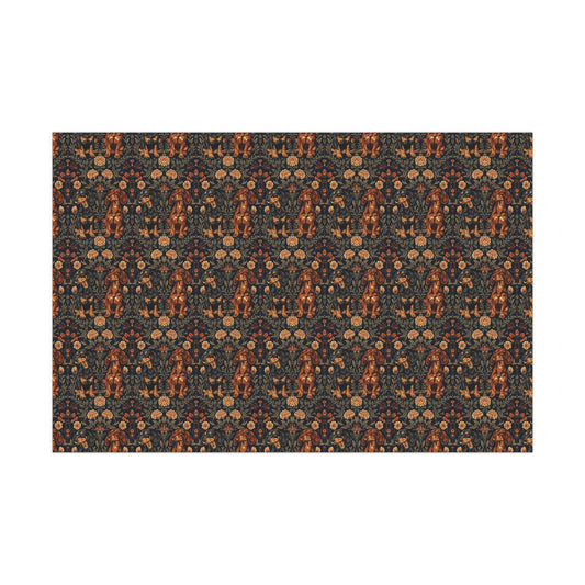 Dapper Dachshund Embroidery Elegance Gift Wrap Papers